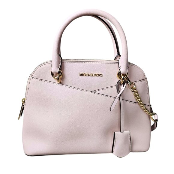 Michael Kors Jet Set Travel Medium Saffiano Pink Leather Dome Crossbody Bag COA - Picture 16 of 16